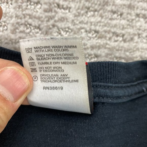 Biker Shirt Men Large L Black Hi-per Cycle Edmonton AB Eagle Skull Motorcycles - Picture 7 of 11